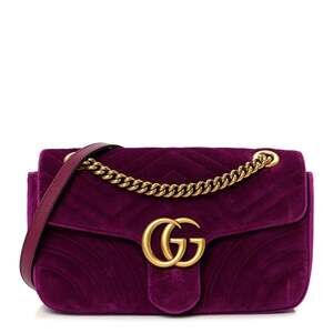Gucci Velvet Matelasse Small Gg Marmont #242094G12B